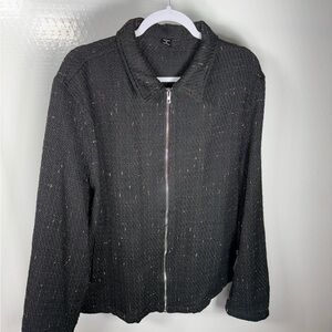 MANFINITY Black Textured Bomber Jacket 288